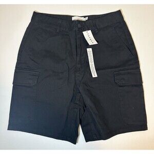 Asos Topman Black Cargo Shorts Twill Pockets Men's SIZE 28 NWT‎